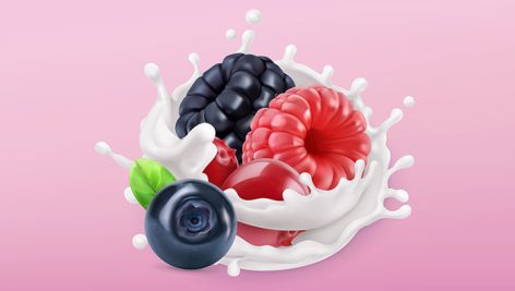 دانلود وکتور توت جنگلی با پاشیدن شیر | فایل لایه باز EPS تبلیغاتی نوشیدنی و دسر 2 دانلود وکتور توت جنگلی و شیر EPS | طرح لایه باز تبلیغاتی دسر و نوشیدنی