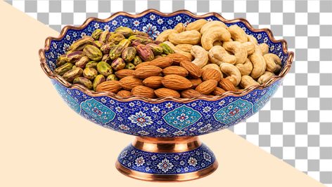 دانلود تصویر PNG دوربری شده کاسه آجیل خوری میناکاری و مسی | عکس باکیفیت بدون پس زمینه 10 دانلود PNG دوربری ظرف آجیل خوری میناکاری و سنتی | بدون پس زمینه