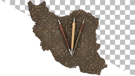 دانلود تصویر دوربری شده نقشه ایران PNG با طرح کلاسیک و تزئینی 1 دانلود نقشه ایران PNG دوربری شده با کیفیت بالا و طرح تزئینی