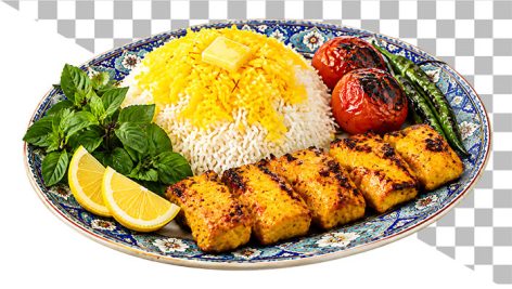 دانلود عکس دوربری شده جوجه کباب زعفرانی ایرانی با چلو برنج PNG 6 دانلود عکس جوجه کباب زعفرانی ایرانی PNG | چلو کباب دوربری شده باکیفیت