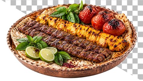 دانلود عکس دوربری شده دیس کباب کوبیده و جوجه کباب سنتی PNG | تصویر غذای اصیل ایرانی 8 دانلود عکس دوربری شده دیس کباب کوبیده و جوجه کباب PNG | المان غذای سنتی ایرانی