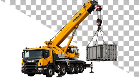 عکس دوربری شده تاور کرین و جرثقیل سنگین اسکانیا در حال جابجایی کانتینر PNG 3 دانلود عکس دوربری شده جرثقیل سنگین و کانتینر PNG بدون بک گراند