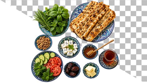 دانلود تصویر دوربری شده صبحانه سنتی ایرانی با کیفیت بالا PNG 2 عکس PNG سفره صبحانه سنتی ایرانی دوربری شده با کیفیت بالا