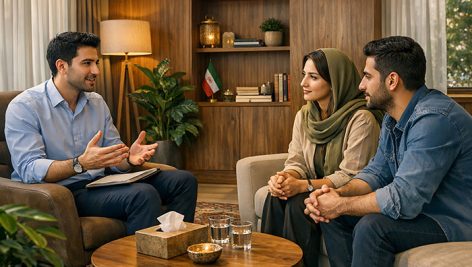 دانلود عکس زوج جوان ایرانی در جلسه مشاوره خانواده با روانشناس با کیفیت HD 6 دانلود تصویر زوج جوان ایرانی در مشاوره خانواده با کیفیت بالا HD