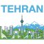 وکتور شهر تهران و برج میلاد لایه باز EPS با کیفیت عالی